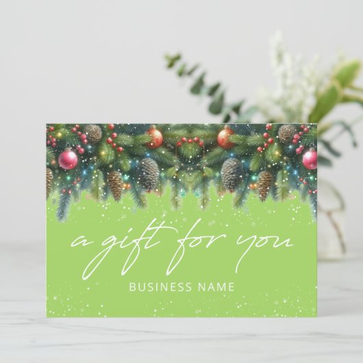 Christmas Ornaments Logo Gift Certificate (Staand voorkant)