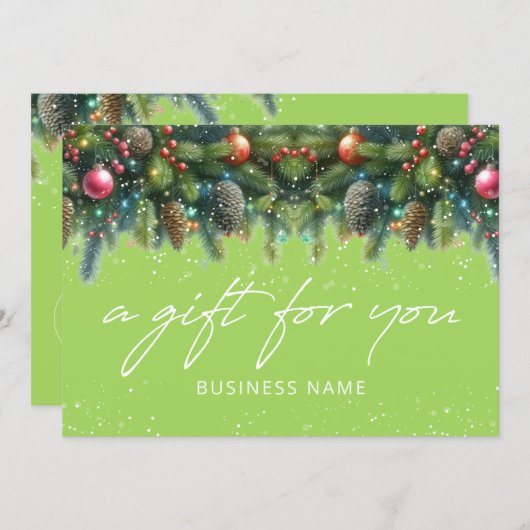 Christmas Ornaments Logo Gift Certificate (Voorkant / Achterkant)