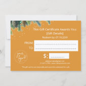 Christmas Ornaments Logo Gift Certificate (Achterkant)