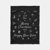 Christmas Ornaments Merry Xmas Happy New Year  Fleece Deken (Voorkant)