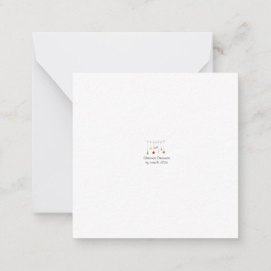 Christmas Ornaments On A String Notitiekaartje (Achterkant)