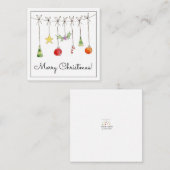 Christmas Ornaments On A String Notitiekaartje (Voorkant / Achterkant)
