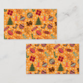 Christmas Ornaments Orange Visitekaartje (Voorkant / Achterkant)