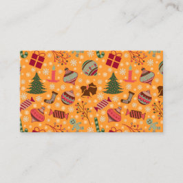 Christmas Ornaments Orange Visitekaartje