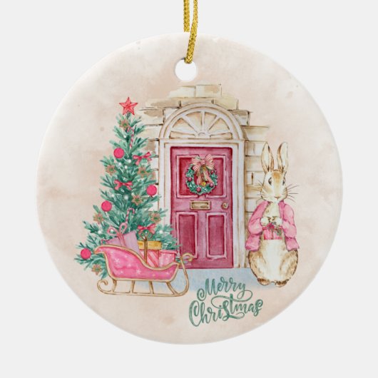 Christmas ornaments Rabbit Home Keramisch Ornament (Voorkant)
