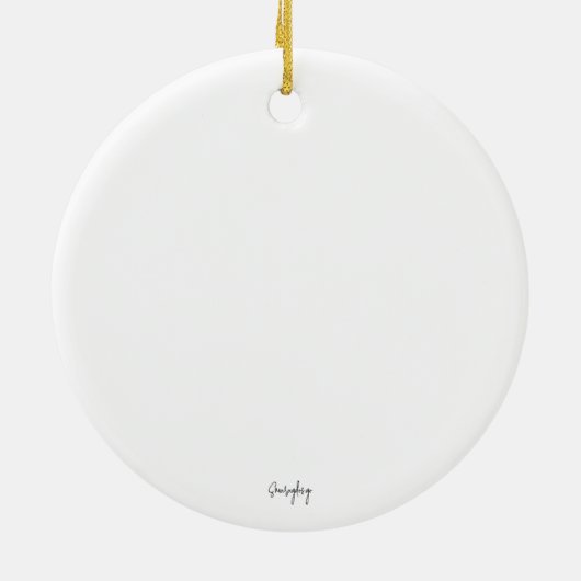 Christmas ornaments Rabbit Home Keramisch Ornament (Achterkant)