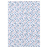 Christmas ornaments soft blue pink toile paper tafelkleed (Voorkant)