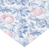 Christmas ornaments soft blue pink toile paper tafelkleed (Gekanteld)