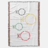 Christmas Ornaments Text Design Deken (Voorkant Verticaal)