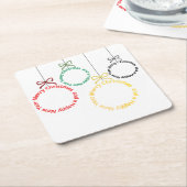 Christmas Ornaments Text Design Kartonnen Onderzetters (Schuin)