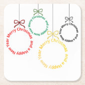 Christmas Ornaments Text Design Kartonnen Onderzetters (Voorkant)