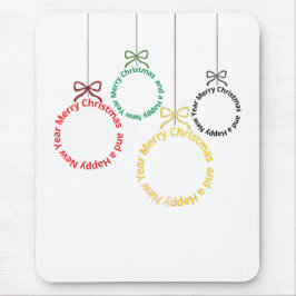 Christmas Ornaments Text Design Muismat