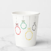 Christmas Ornaments Text Design Papieren Bekers (Achterkant)