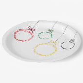 Christmas Ornaments Text Design Papieren Bordje (Gekanteld)
