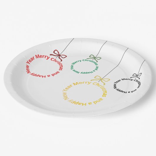 Christmas Ornaments Text Design Papieren Bordje (Gekanteld)