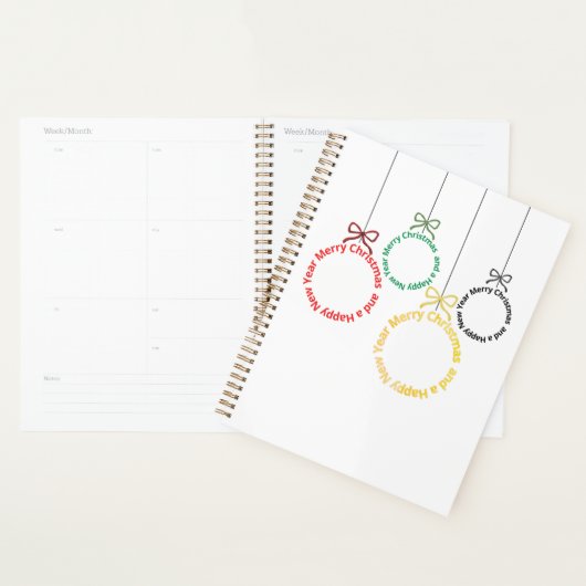 Christmas Ornaments Text Design Planner (Display)