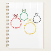 Christmas Ornaments Text Design Planner (Voorkant)