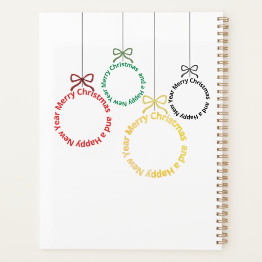 Christmas Ornaments Text Design Planner (Achterkant)