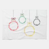 Christmas Ornaments Text Design Theedoek (Horizontaal)