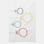 Christmas Ornaments Text Design Theedoek (Verticaal)