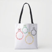 Christmas Ornaments Text Design Tote Bag (Voorkant)