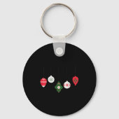 Christmas Ornaments Winter Holiday Seasonal Sleutelhanger (Voorkant)