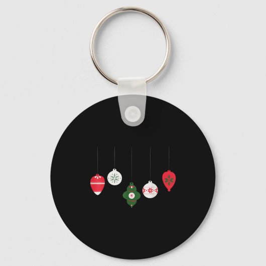 Christmas Ornaments Winter Holiday Seasonal  Sleutelhanger (Voorkant)