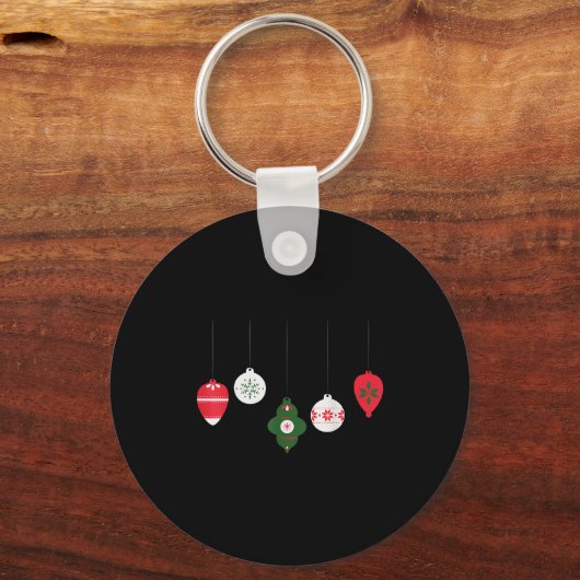 Christmas Ornaments Winter Holiday Seasonal  Sleutelhanger (Voorkant)