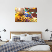 Christmas Ornaments with Angel and Floral Designs Canvas Afdruk (Insitu (Slaapkamer))