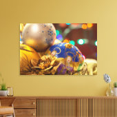 Christmas Ornaments with Angel and Floral Designs Canvas Afdruk (Insitu (Woonkamer))