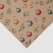 Christmas Ornaments with Brown Tissue Paper Tissuepapier (Detail)
