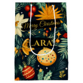 Christmas Ornaments with Name Area  Medium Cadeauzakje (Achterkant)