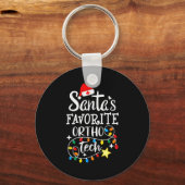 Christmas Orthopedic Technician Santa's Favorite O Sleutelhanger (Voorkant)