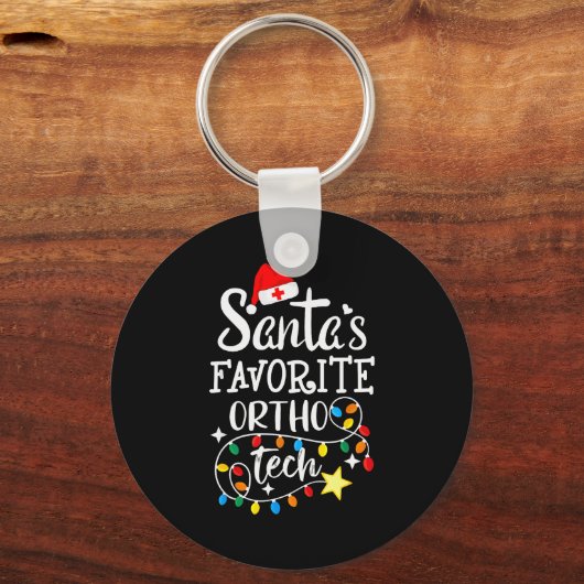 Christmas Orthopedic Technician Santa's Favorite O Sleutelhanger (Voorkant)