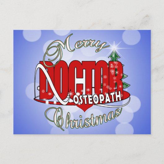 CHRISTMAS OSTEOPATH DOCTOR FEESTDAGENKAART (Voorkant)