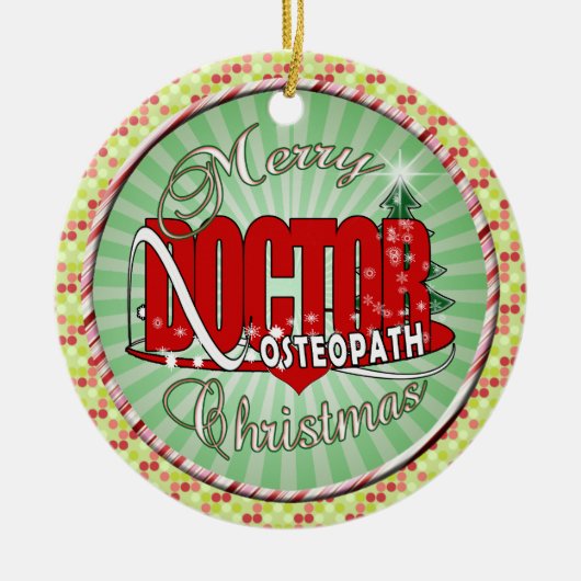 CHRISTMAS OSTEOPATH DOCTOR KERAMISCH ORNAMENT (Voorkant)