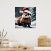 Christmas Otter Poster (Keuken)
