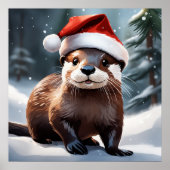 Christmas Otter Poster (Voorkant)
