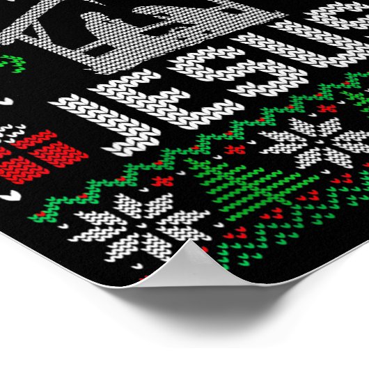 Christmas Outfit Happy Birthday Jesus Holiday Ugly Poster (Hoek)