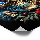 Christmas Outfit Skull Christmas Death Heavy Xmas  Poster (Hoek)