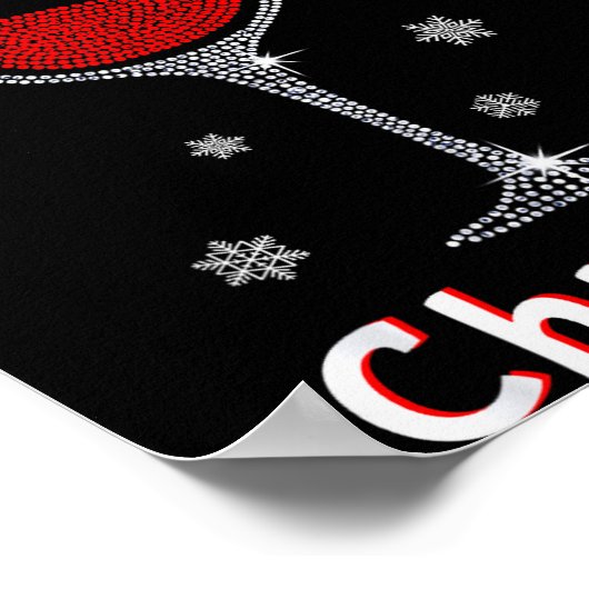 Christmas Outfit Women Wine Gl Funny Christmas  Poster (Hoek)