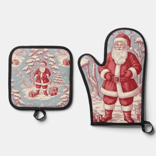 Christmas Oven Mitt & Pot Holder Set (Voorkant)
