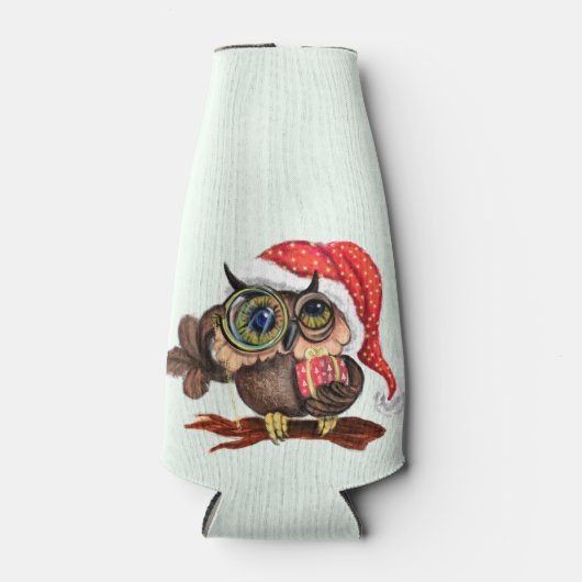 Christmas Owl Bottle Cooler (Voorkant)