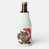 Christmas Owl Bottle Cooler (Fles Voorkant)