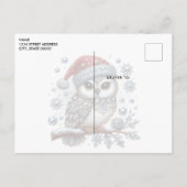 Christmas Owl Briefkaart (Achterkant)