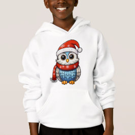 Christmas Owl – Festive Hoodie for Kids and Teens