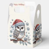 Christmas Owl Holiday Gift Box Bedankdoosjes (Geopend)