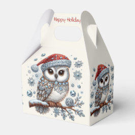 Christmas Owl Holiday Gift Box Bedankdoosjes
