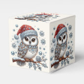 Christmas Owl Holiday Gift Box Bedankdoosjes (Voorkant Zijde)