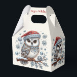 Christmas Owl Holiday Gift Box Bedankdoosjes<br><div class="desc">Mooie kerst uil vakantie geschenkdoos</div>